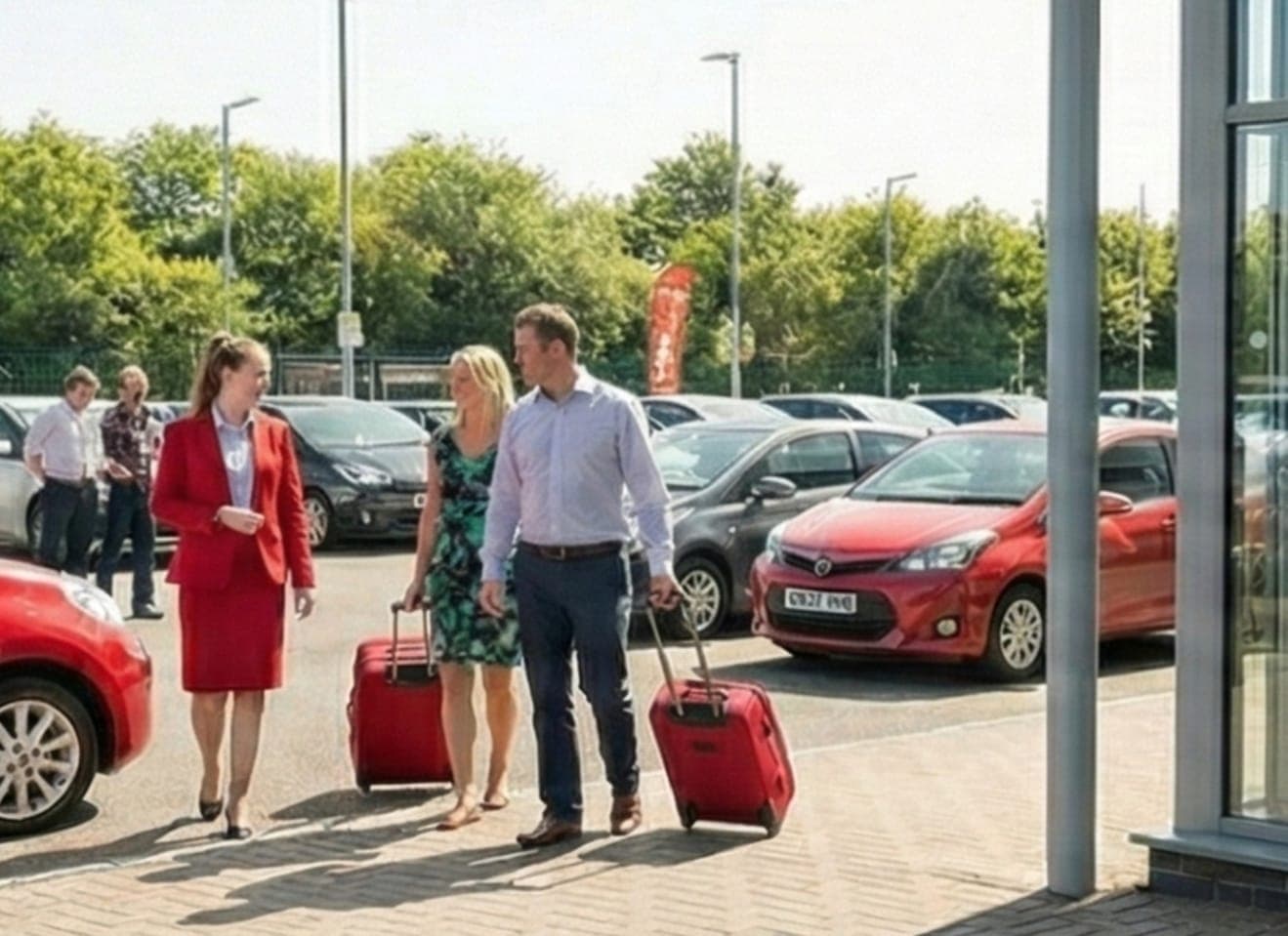 Overseas visitor preparing to drive an automatic rental car in the UK Overseas visitor preparing to drive an automatic rental car in the UK